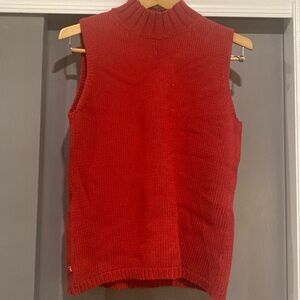 Lauren by Ralph Lauren rust colored Mock turtleneck sleeveless sweater M
